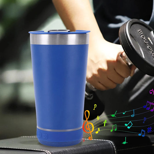 16.9oz Stainless Steel Tumbler with Detachable Bluetooth Speaker